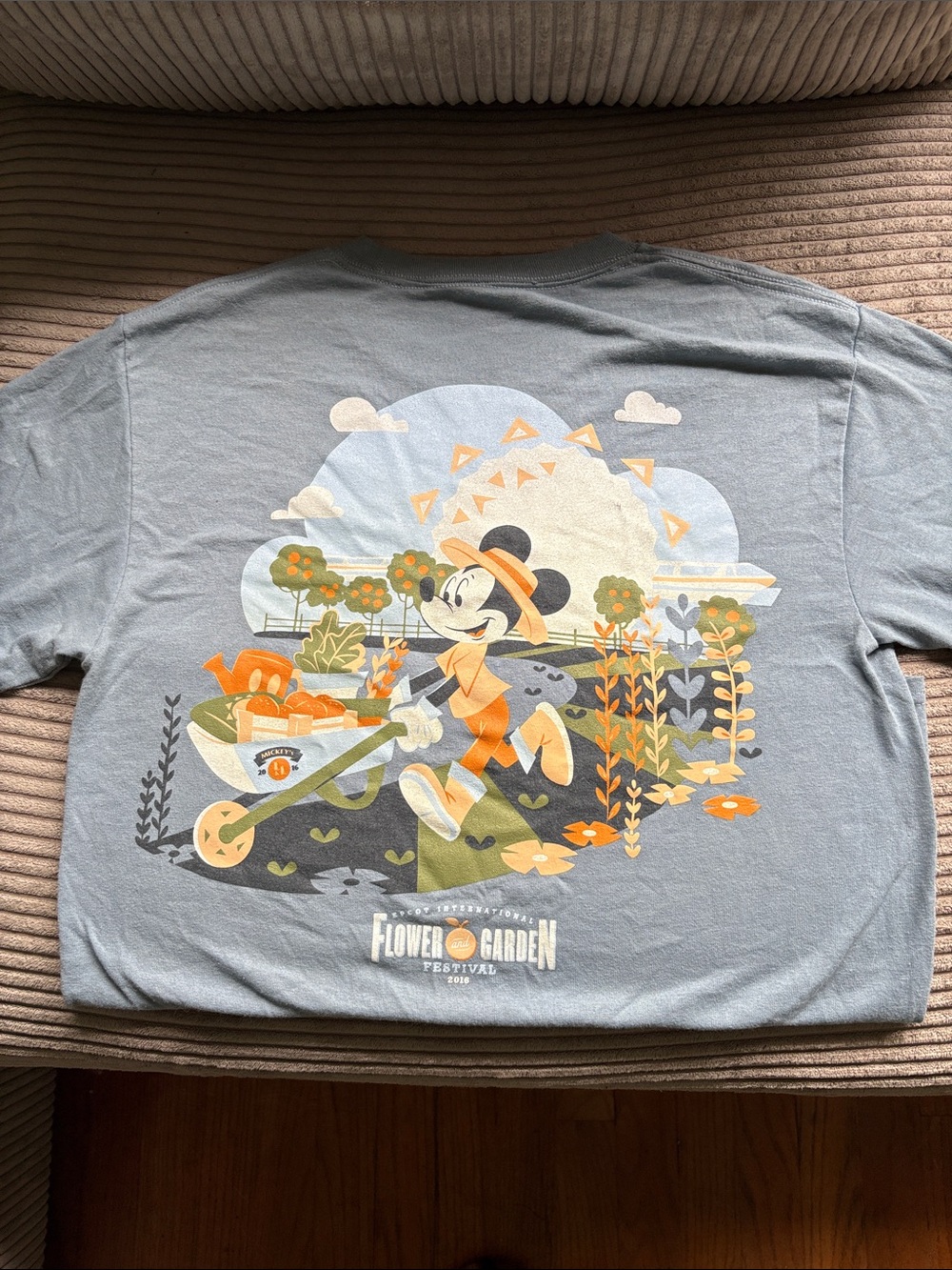 Mickey Mouse Flower & Garden Festival Graphic Tee  2016 - Light Blue